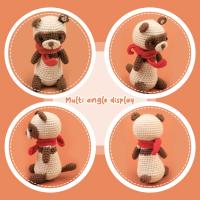 Kit De Crochet Con Pelotas De Hilo Y Agujas Para Animales Fox Ferret DIY Incluye Marcadores De Patrón Y Herramientas De Tejido - details 0