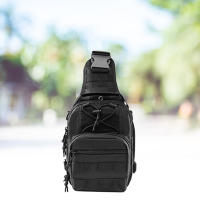 Bolsa de pecho para hombre de gran capacidad Oxford bolsa de pecho impermeable con correa de hombro ajustable negro tamaño libre W - details 2