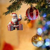 Colgante De Navidad De Santa Claus Y Payaso De Acrílico Rojo Para Decoración De Ventanas Y Coches Regalo De Adornos De Árbol De Navidad - details 9