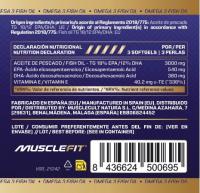Omega 3 - MuscleFit│90 cápsulas│Vitaminas y Minerales│A base de ácidos grasos y vitamina E - details 2