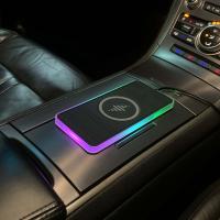 Soporte Movil Coche, Nuevo Coche RGB Colorido Cargador Inalámbrico Antideslizante Estación de Carga InAlámbrico para iPhone16 15 14 13 12, Ajustado para Samsung, Airdrops, Xiaomi, cargador Inalámbrico de 15W para Teléfono Móvil en Coche with Luz Ambiental - details 0