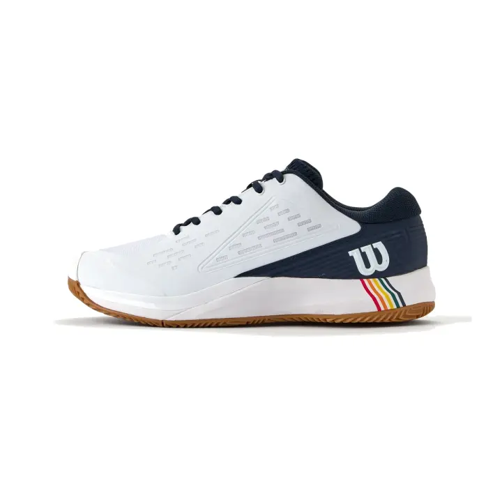 Zapatillas de Pádel Wilson Rush Pro Ace Clay RG White/Navy Blazer/ Gum1a 2025 - 1