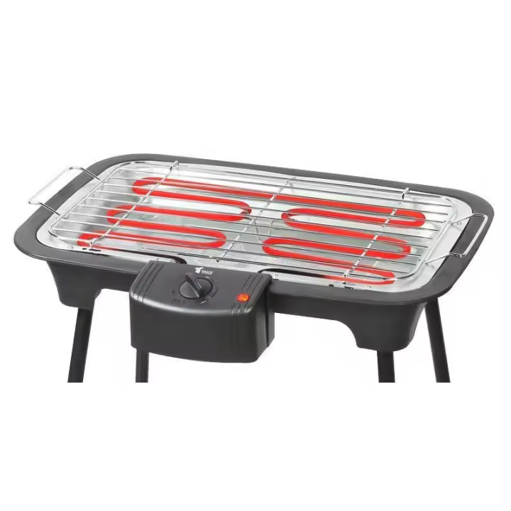 Barbacoa Eléctrica con Soporte: Termostato Regulable 2000W Disfruta de deliciosas barbacoas en cualquier lugar con esta barbacoa eléctrica de 2000W y termostato regulable. - 1