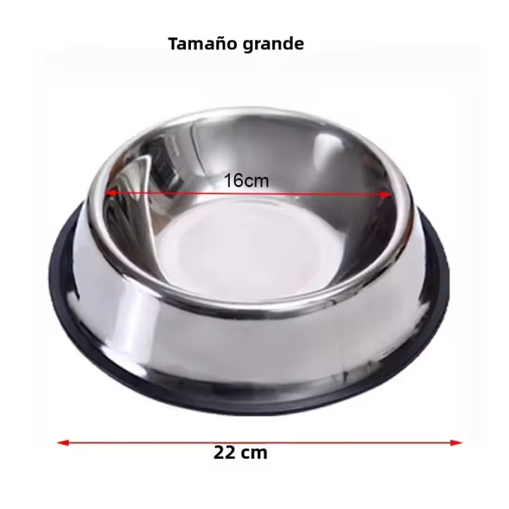 Contenedor De Alimentos Para Mascotas De Acero Inoxidable Con Cuenco De Agua Juego De Alimentación Para Perros Pequeños Y Grandes Duradero - 1