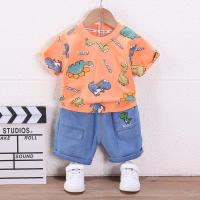 Ropa De Verano Para Bebés Niños Y Niñas Conjunto De 2 Piezas Camiseta Y Shorts Estilo Casual Con Diseño De Dibujos Animados Talla Ajustada Para Edades 4-6 Años - details 4