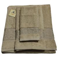 Juego de Toallas de Baño Color Tostada con Cenefa Decorativa – Set de 3 Piezas de Lujo: Toalla de Baño, Manos y Facial | 100% Algodón Portugués 500 g/m² | Suave y Alta Absorción | Certificado OEKO-TEX® | Ideal para Regalo o Baños Elegantes | Mercatienda.e - details 2