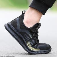 Zapatos De Seguridad Con Punta De Acero Para Hombre Ligeros Y Transpirables Botas De Trabajo Con Malla Cierre De Lazo Antipinchazos Y Resistente Al Desgaste - details 4