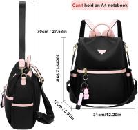 Mochila pequeña para mujer, antirobo, de gran capacidad, adecuada para la escuela, el trabajo y los viajes. - details 0