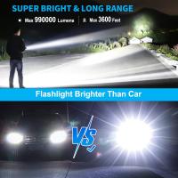 Linterna Recargable De Alta Luminosidad 990000 Lumen LED Brillante Con 5 Modos Potente Y ImpermeableLinterna De Distancia De Iluminación > 500 Metros - details 13
