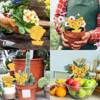 40Pcs Trampas De Insectos No Tóxicas Y Sin Olor Para Moscas De La Fruta Pegajosas Para Plantas Del Jardín Y La Cocina PP Forma Diversa Tamaño 5.31x3.27x1.18inch - details 2