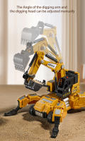 Juguete De Excavadora Y Grúa Transformable De Aleación De Latón Y Plástico Para Niños Vehículo De Inercia Para Regalo - details 10
