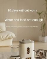 Tazón Automático Para Gatos Y Perros Con Fuente De Agua Gran Capacidad Con Soporte Elevado Alimentos Y Agua Para Mascotas Suministros - details 0