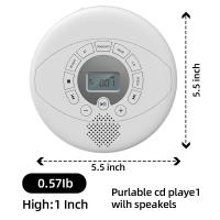 Reproductor De CD Portátil Bluetooth Walkman Con Altavoces Integrados Reproductor CD Recargable Con USB/AUX/Porta De Auriculares - details 14
