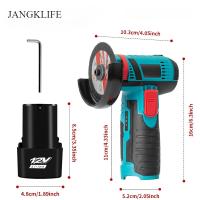 Mini Amoladora De Ángulo JANGKLIFE Recargable Para El Hogar Máquina De Corte Y Pulido Eléctrica Hand Grinder Con Motor Brushed Peso 0.6KG Voltaje 12V - details 2