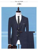 Traje De Novio 2025 Para Hombre Con Chaleco Y Pantalones Talla Regular Estilo Casual Formal Cuadros Moda Negocios Vestimenta Para Bodas Y Trabajo - details 11