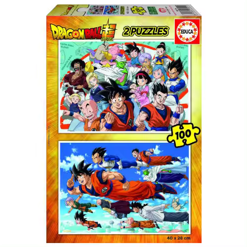 Educa - 2X100 2 100 piezas, puzzle infantil Dragon Ball, color variado, (18214) , color/modelo surtido - 1
