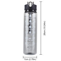Botella Deportiva De Viaje 800ml Con Tapa Y Mangue Motivacional Para Gimnasio Y Deportes Resistente Al Desbordamiento En Colores Rosa Azul Verde Morado Y Negro - details 7
