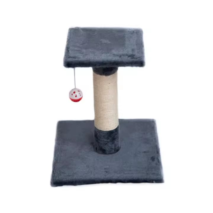 Sweet Home Cama para Gatos Con Rascador y Un Nivele - Rascador con Juguete Para Gato Gris - Pets Family - 1