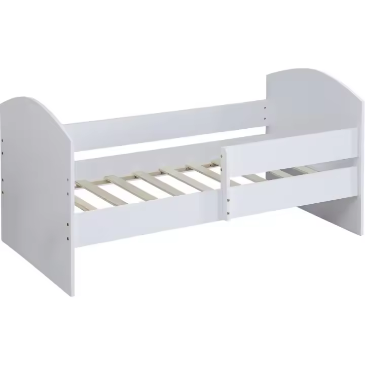 Cama infantil con barrera "Victoria" - Madera - Blanco - 80 x 160 cm - 1