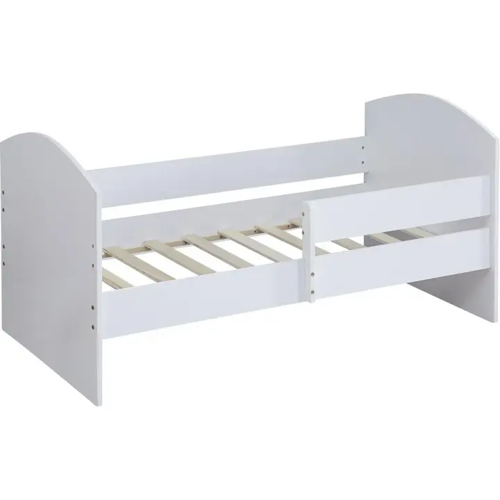 Cama infantil con barrera "Victoria" - Madera - Blanco - 80 x 160 cm - 1