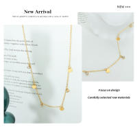 Collar con colgante de moneda y lentejuelas para mujer y niña, cadena, joyería con dijes dorados, trajes de playa, novedad,collares de cadenas delicados para mujer, gargantillas con dijes de corazón, collar de cadena de acero inoxidable apilable simple - details 8