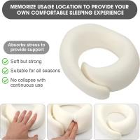 Almohada De Viaje Para Cuello En Forma De U Con Bolsa De Almacenamiento Soporte Cervical De Memoria Espuma Portátil Para Avión Y Descanso Diurno - details 4
