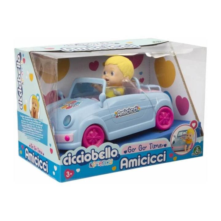 Giochi Preziosi CICCIOBELLO AMICICCI CAR DE GIOCHI PRECIOSI - Juguete Coche Bonito Azul Ruedas Rosas Móviles