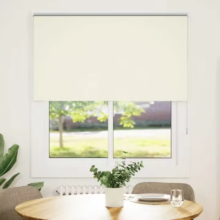 Estor Enrollable Opaco Blanco Roto 130x150cm Tela Ancho 126,6cm - 1
