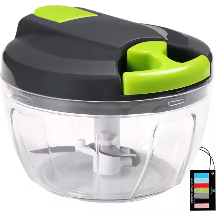 Manual procesador de alimentos vegetales Chopper, cortador de cebolla cortador Dicer Grinder, ajo Chopper Press, licuadora cortar cebollas (520ML) - 1