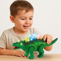 Pack de 2 Dinosaurios de Juguete con Luces y Sonido – Stegosaurios Realistas para Niños - details 0