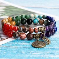 Pulseras de chakras para mujer: pulsera de cristales para mujer, piedras preciosas naturales, pulsera de yoga y Reiki: un juego de pulseras dobles - details 2