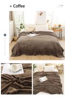 Manta De Terciopelo Coral Japonesa 300gsm Estilo Primavera Verano Suave Y Fluffy Falso Piel De Mocoso Cubierta De Sofá Sólida Manta De Cama En Cuadros - details 18