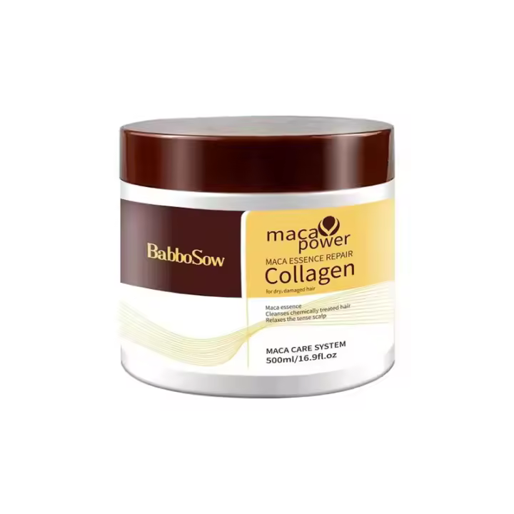 Mascarilla de colágeno, bálsamo alisador para el cabello, aceite capilar, mascarilla de argán, repara el cabello seco y dañado, 500 ml. - 1