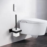 Tenedor de cepillo del retrete con el color de plata en acero inoxidable 304 Tenedor de cepillo básico del retrete en los accesorios necesarios modernos y simples de la superficie pulida para el WC del retrete del cuarto de baño - details 0