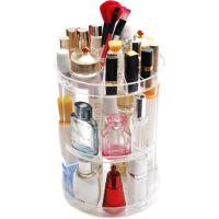 Organizador De Maquillaje 360 Grados Rotativo Transparente Y De Moda Almacenamiento Multifuncional De Cosméticos En Unidad De Plástico Tamaño 34x28x23.5cm - details 10