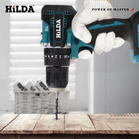 HILDA 21V Herramienta Eléctrica De Impacto Y Perforación Multifuncional Sin Batería Torque 20+1 Para DIY En El Hogar - details 2