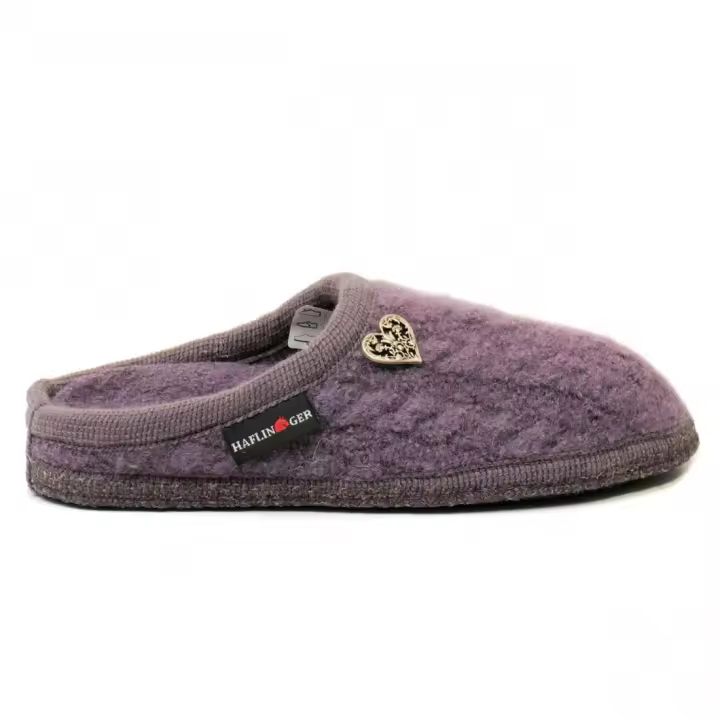 Pantúflas de Lana Violeta berenjena Hadelinger Herzel 61312305 - 1