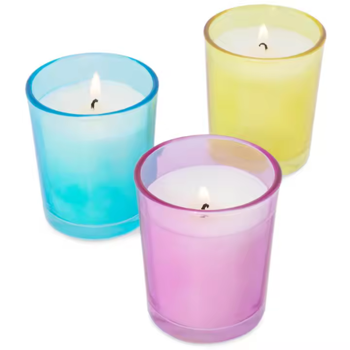 Pack 6 Vasos  de Cristal para Velas | Colores Variados | Soportan Altas Temperaturas | Ideal para Crear Velas Aromáticas Personalizadas - 1