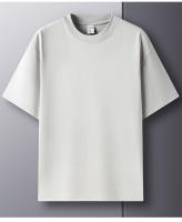 Camiseta De Algodón 100% Para Hombre Manga Corta Cuello Redondo Casual De Verano Tallas Grandes Color Sólido Transpirable Top Para Mujer - details 18