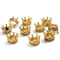 Crown Spacers De Aleación De Latón Para Joyería DIY Pulseras Hechas a Mano Accesorios 6x9/12mm Dorado Y Plateado - details 9