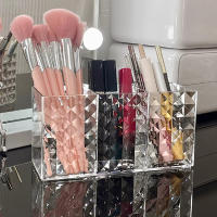 Caja De Almacenamiento Para Brochas De Maquillaje Transparente Organizador De Escritorio De Acrílico Para Lápiz Labial Y Cosméticos - details 1