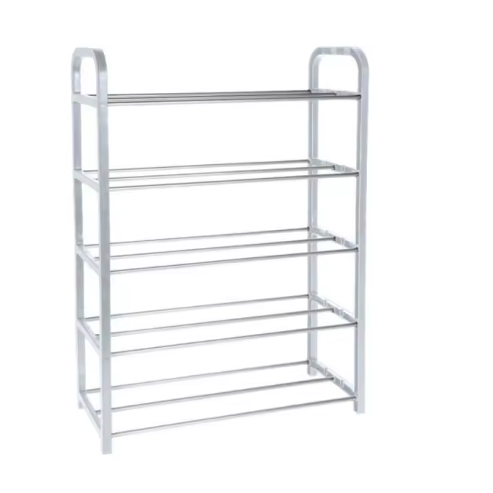 Los zapateros para el hogar están hechos de hierro y plástico duraderos y resistentes, puertas estrechas gruesas y largas, y plata para habitaciones de varios pisos de un solo piso - 1