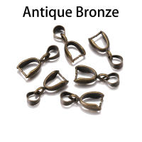 50Pcs Clip De Colgante De Cobre De Color Plateado Para Joyería DIY Conectores De Hebilla Para Collares Accesorios De Joyería - details 3