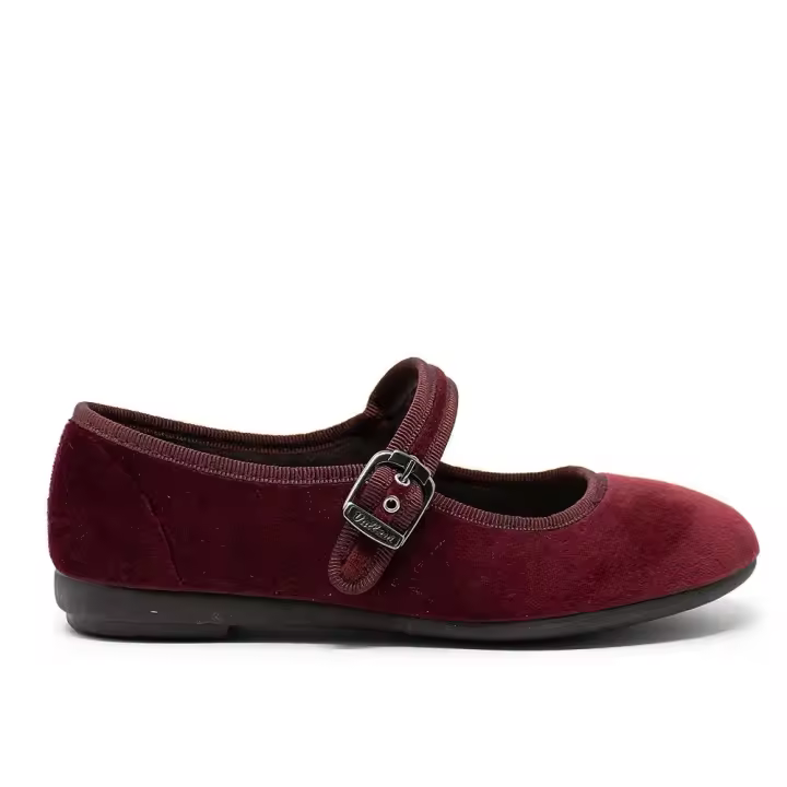 VULLADI 5409-032 Zapatillas de lona mujer 14829 XL MERCEDES TERCIOPELO BURDEOS - 1