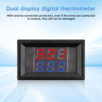 Termómetro Digital De 3 Dígitos Con Doble Pantalla NTC Metálico Impermeable Con Dos Sondas DC4-28V Longitud De Líneas Roja Y Azul 1M Proba Cilíndrica - details 2
