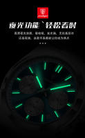 Reloj multifuncional para hombre nuevo con correa de cuero, reloj de cuarzo ultrafino. - details 5
