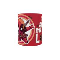 🖤🥴 Taza Deadpool – "Tu amor me vuelve loco" | Cerámica 330 ml 🥴🖤 Desayuno Superheroes Stamina - details 0