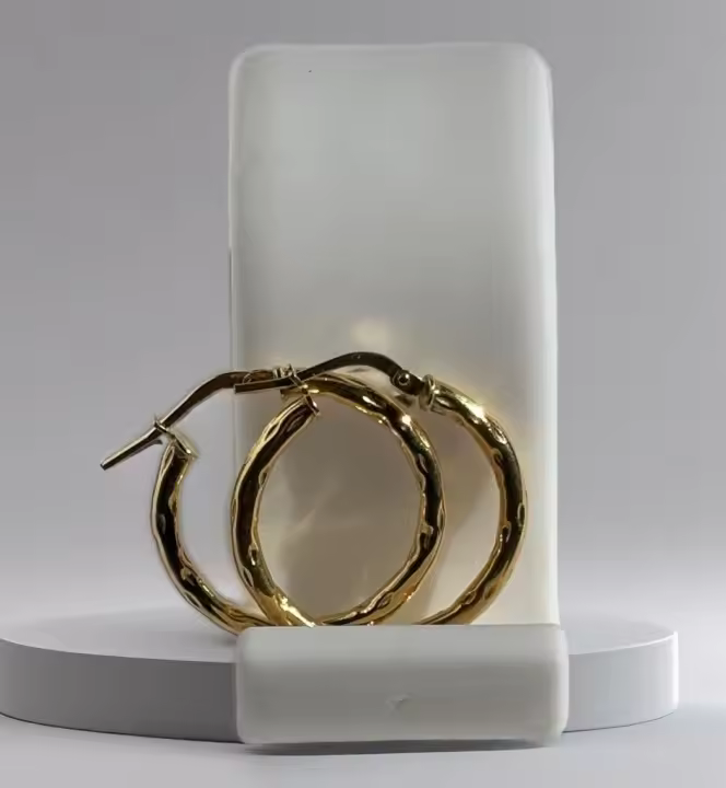 JAWHARY GOLD PENDIENTES DE ARO DE PLATA DE LEY 925 BAÑADOS EN ORO 18K -PLATA DE LEY 925 CHAPADO EN ORO MAXIMA CALIDAD DURAREDOS Joyería Fina de Mujer - Pendientes de Aro de Plata con Baño de Oro - Diseño Elegante y Moderno - Regalo Ideal para Mujeres - 1