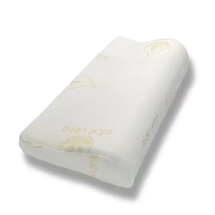 Almohada Cervical Ergonómica Viscoelástica Aloe Vera, 35x70cm, Antironquido, Hipoalergenica,Adapta al Cuello de Alta Recuperación, Fabricado en España - 1