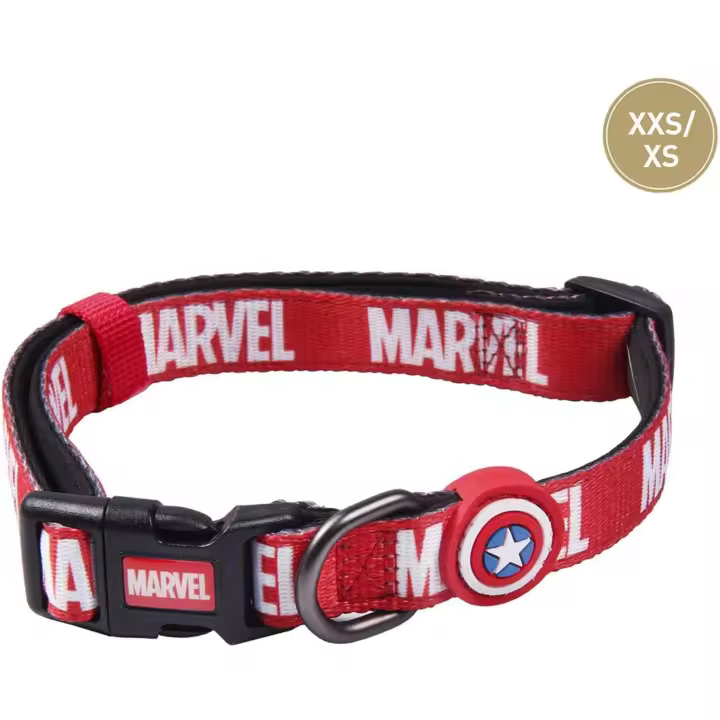 CERDÁ - Collar Premium para Perros XXS/XS MARVEL - Collar para Perros con Licencia Oficial - Collar de Material premium ultra cómodo y resistente para tu mascota - Collar ajustable con diseño único - 1